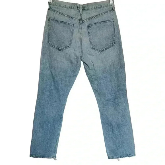 AGOLDE Womens Riley High Rise Straight Crop Jeans Size 29 Light Wash - Picture 5 of 11